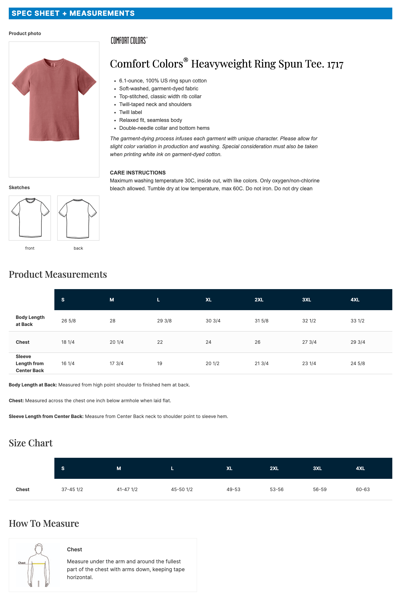 Comfort Colors® Heavyweight Ring Spun Tee